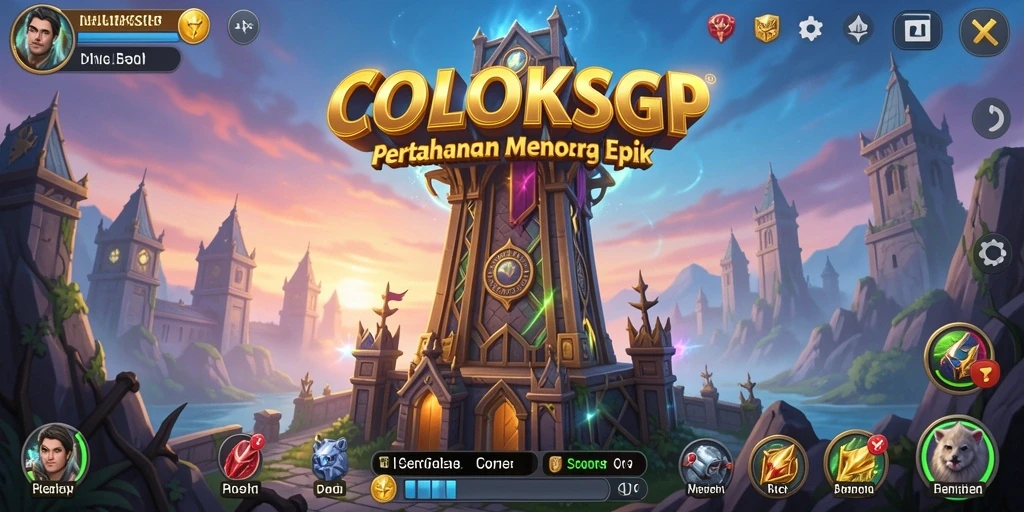 Gameplay seru COLOKSGP dalam pertarungan Tower Defense.