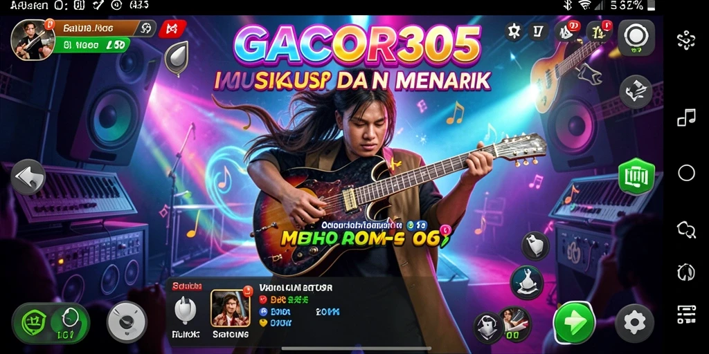 Screenshot gameplay menunjukkan keseruan bermain musik di GACOR305.