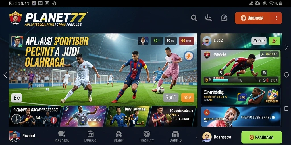 Screenshot menunjukkan tampilan menarik dari gameplay Sportsbook PLANET77.