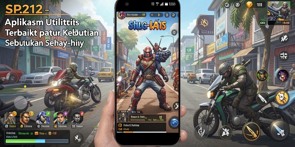 Tampilan utama SP212 yang menunjukkan fitur utilitas canggih.